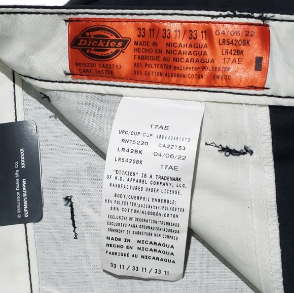 Dickies Mens Premium Industrial Cargo Shorts 11-inch Inseam Size 33 Black NWT - Picture 3 of 10